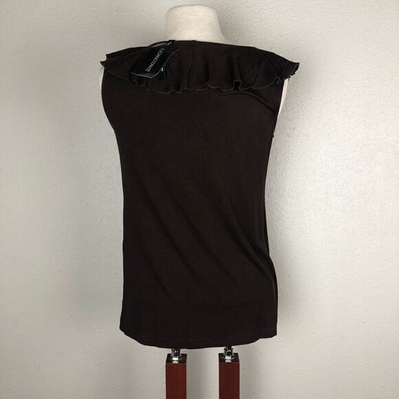 NWT Luciano Dante Brown Sleeveless Top Size M - Picture 4 of 8